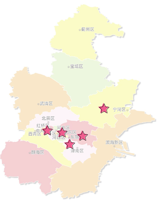 玉龙环保：天津市“特许经营”项目区域分布图