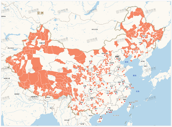 尚未进行环卫市场化改革区县分布图-玉龙环保